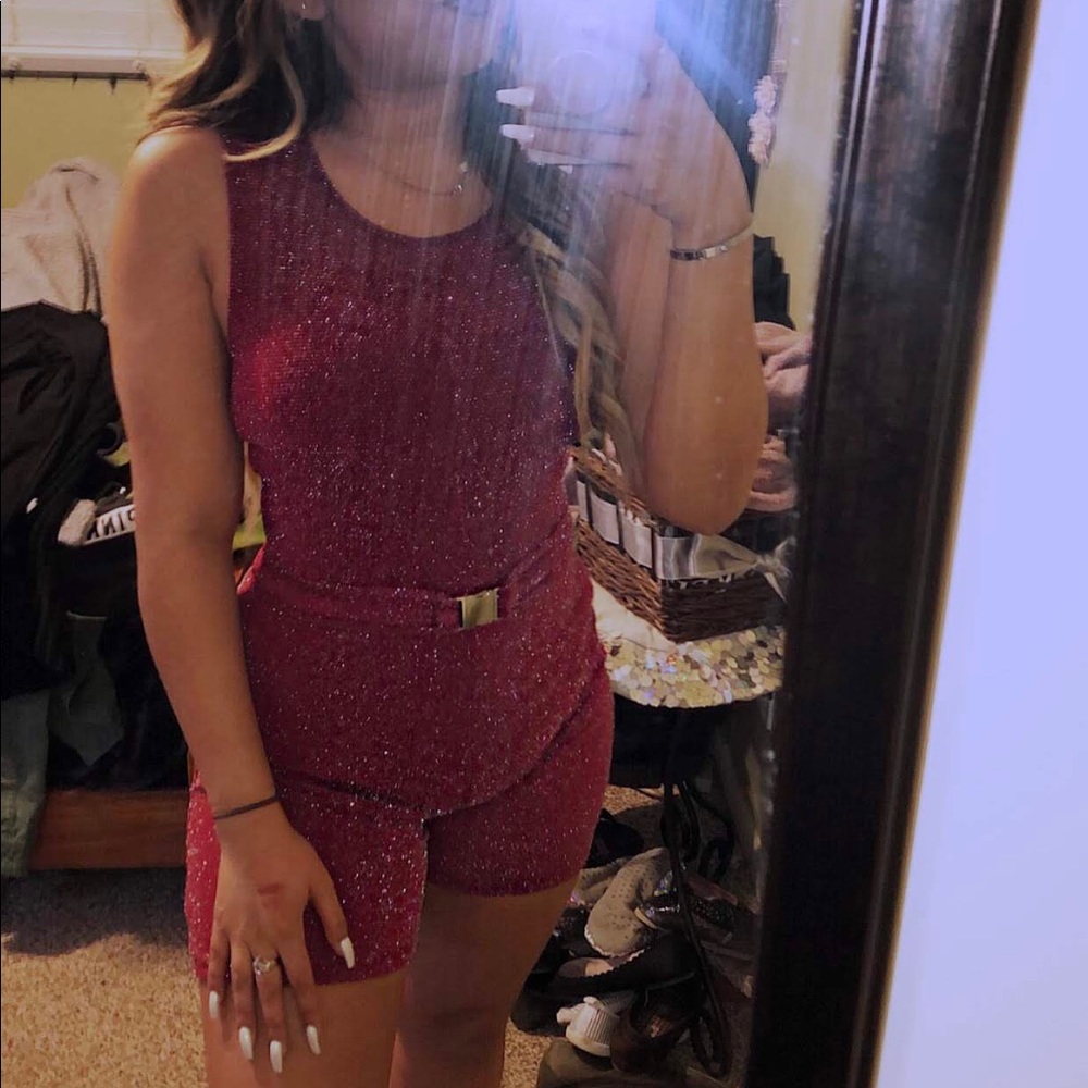 Croptop Channel Glitter Unitard